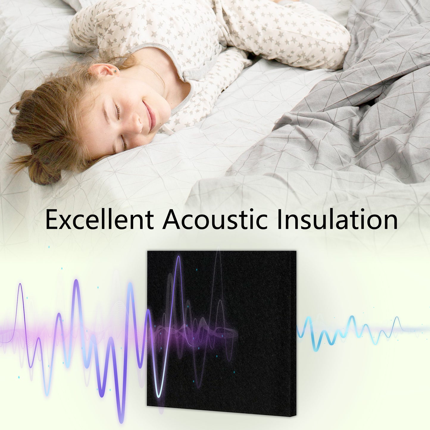 Felt Cork Board Tiles, 4 Packs 12" x 12" 1/2" Thick, Self Adhesive Acoustic Panels Soundproof with 40 Pushpins, Black