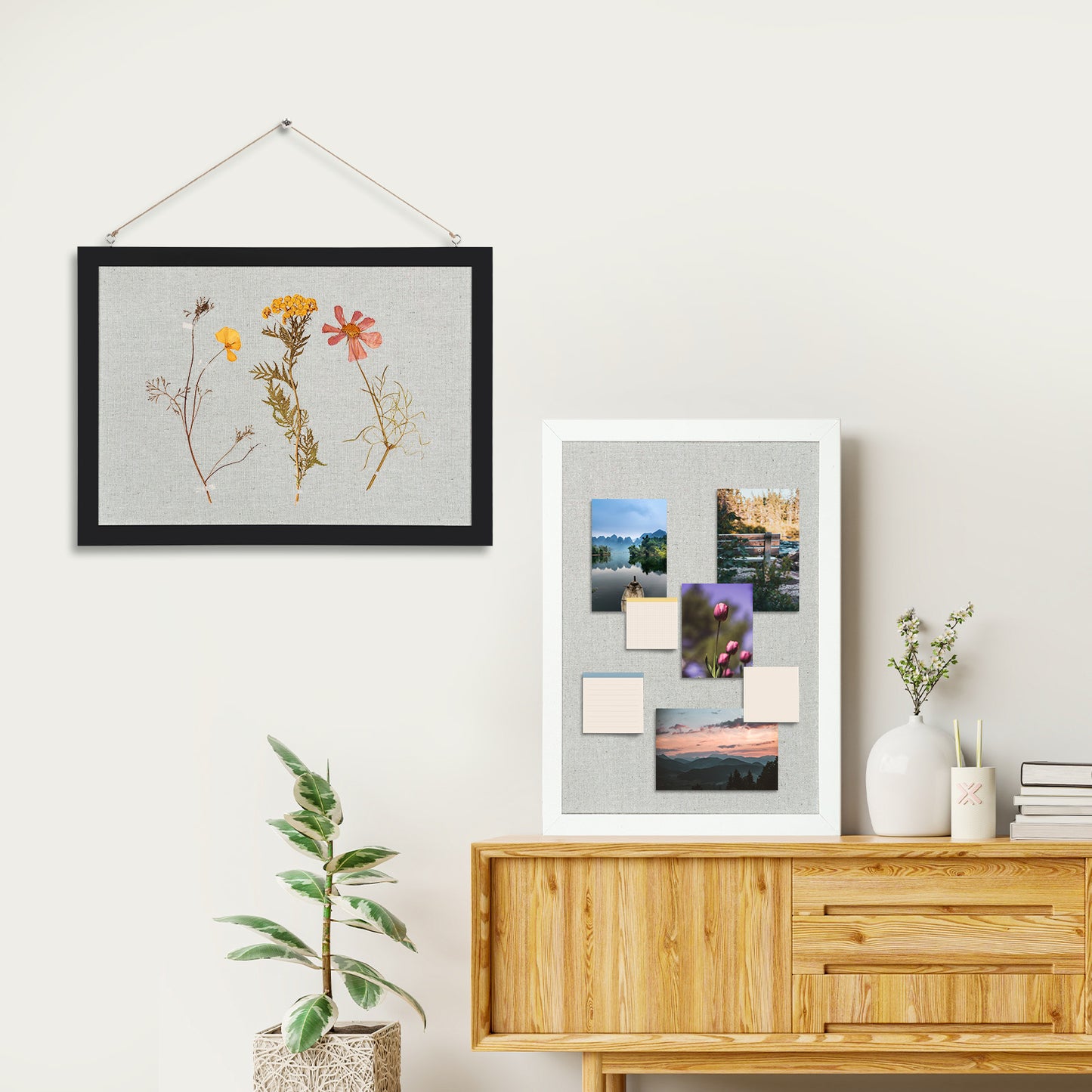 Bulletin Cork Boards with Linen 2-Pack 16"x12" Cork Board for Wall