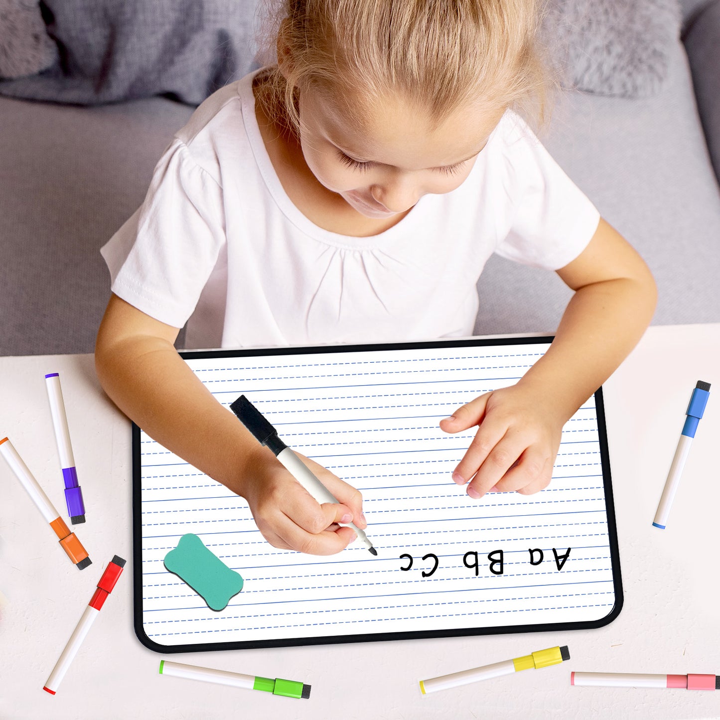 Dry Erase White Board Portable and Double Sided Whiteboard for Drawing Writing