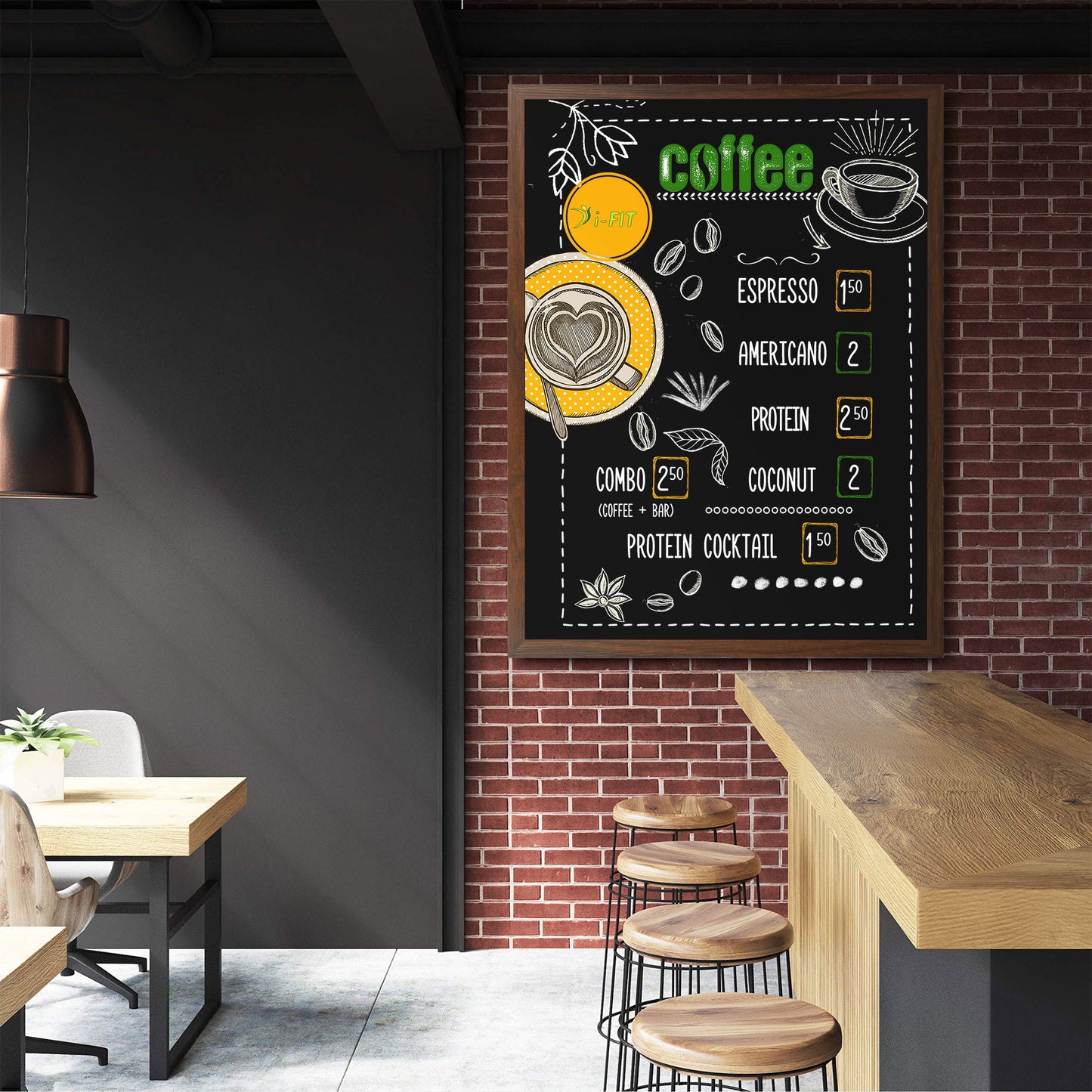 Chalkboard for Wall, Magnetic Large Chalk Board Menu Board for Kitchen, 2 Markers 8 Magnets