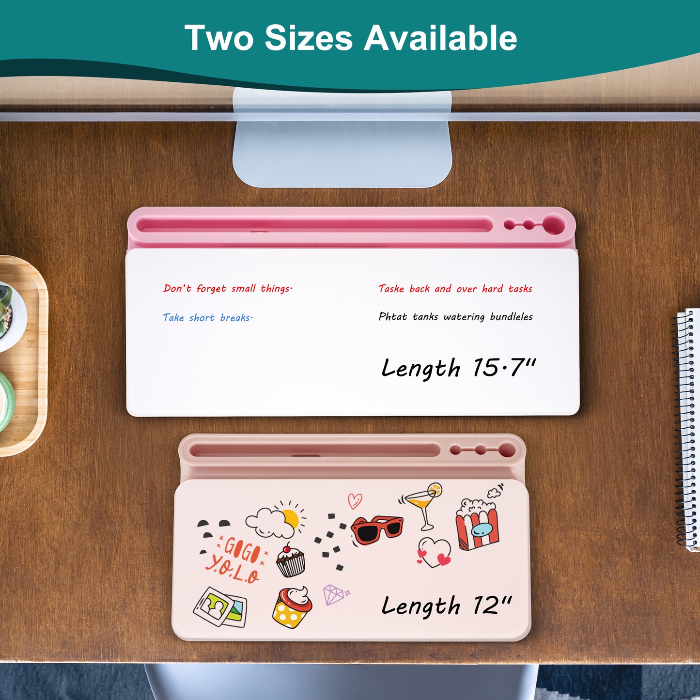 Desktop Whiteboard with Storage Desktop Glass Desk Dry Erase Board