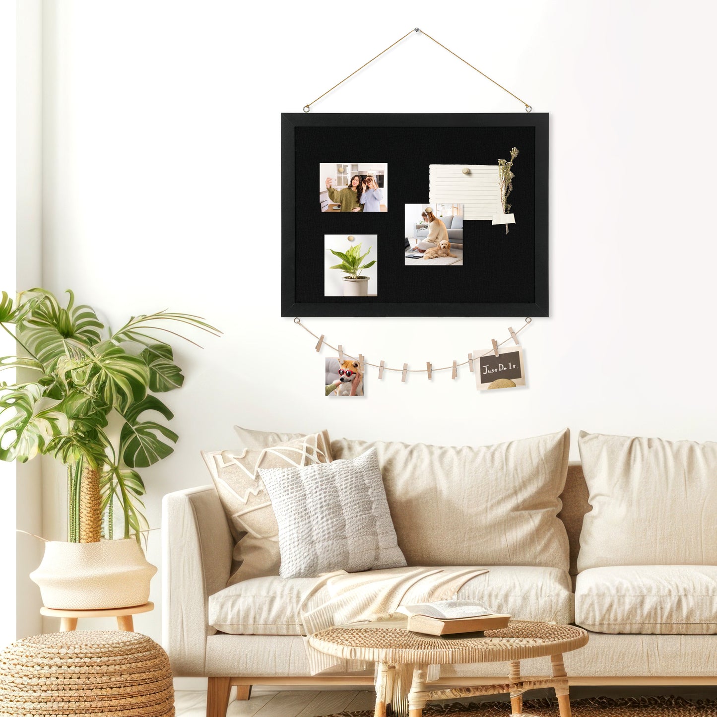 Black Linen Board for Living Room