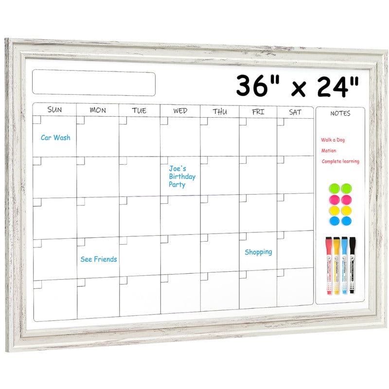 Dry Erase Whiteboard Calendar Magnetic White Board Magnetic Whiteboard for Wall Schedule Planner Board Wall-Mounted Calendar