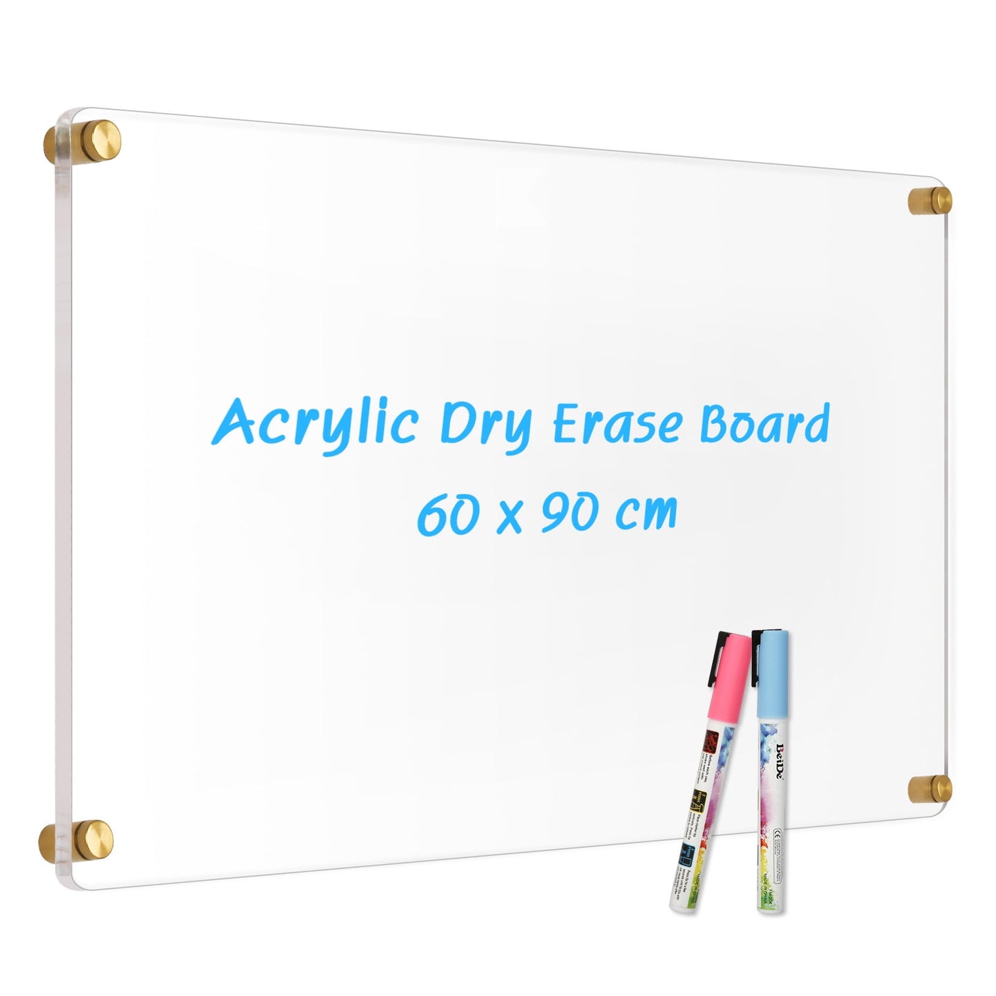 Acrylic Dry Erase Board Clear White Board for Wall Acrylic Writing Board Non-Magnetic Floating Ultra-Thick Dry Erase Board