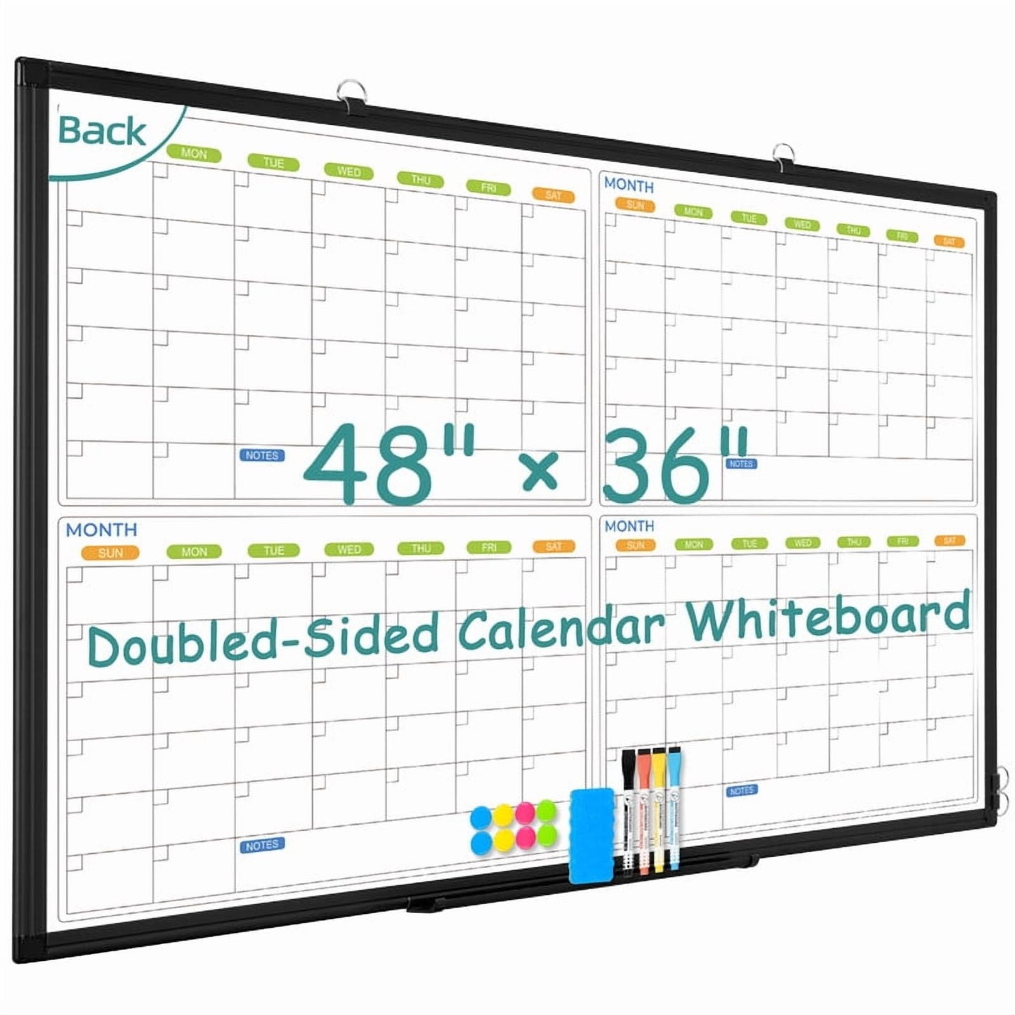 4 Monthly Calendar Whiteboard Magnetic Dry Erase Calendar Whiteboard 4 Month White Board Calendar