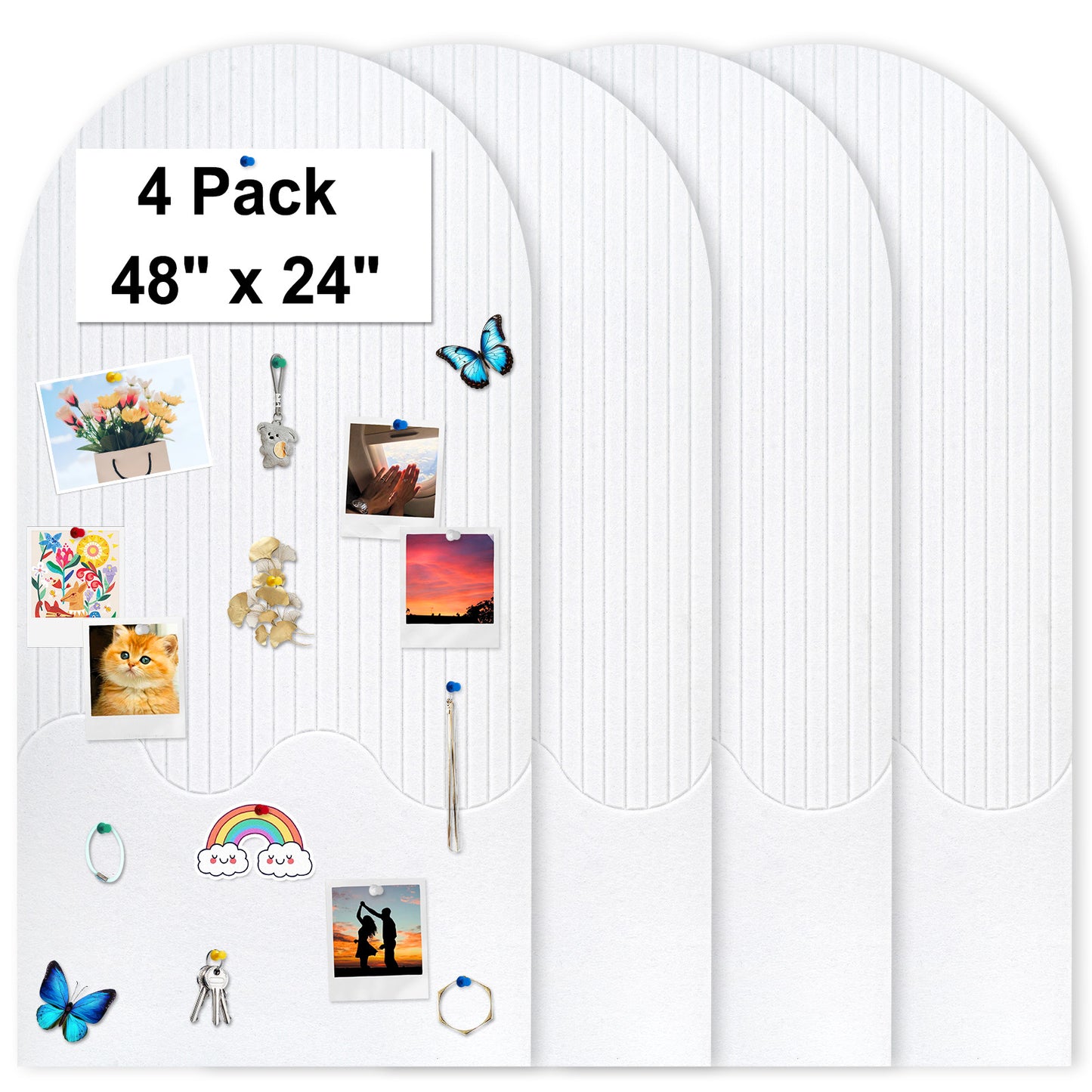 Felt Bulletin Board Push Pin Board Large Decorative Cork Boards for Walls Arch Decor Poster Board for Wall