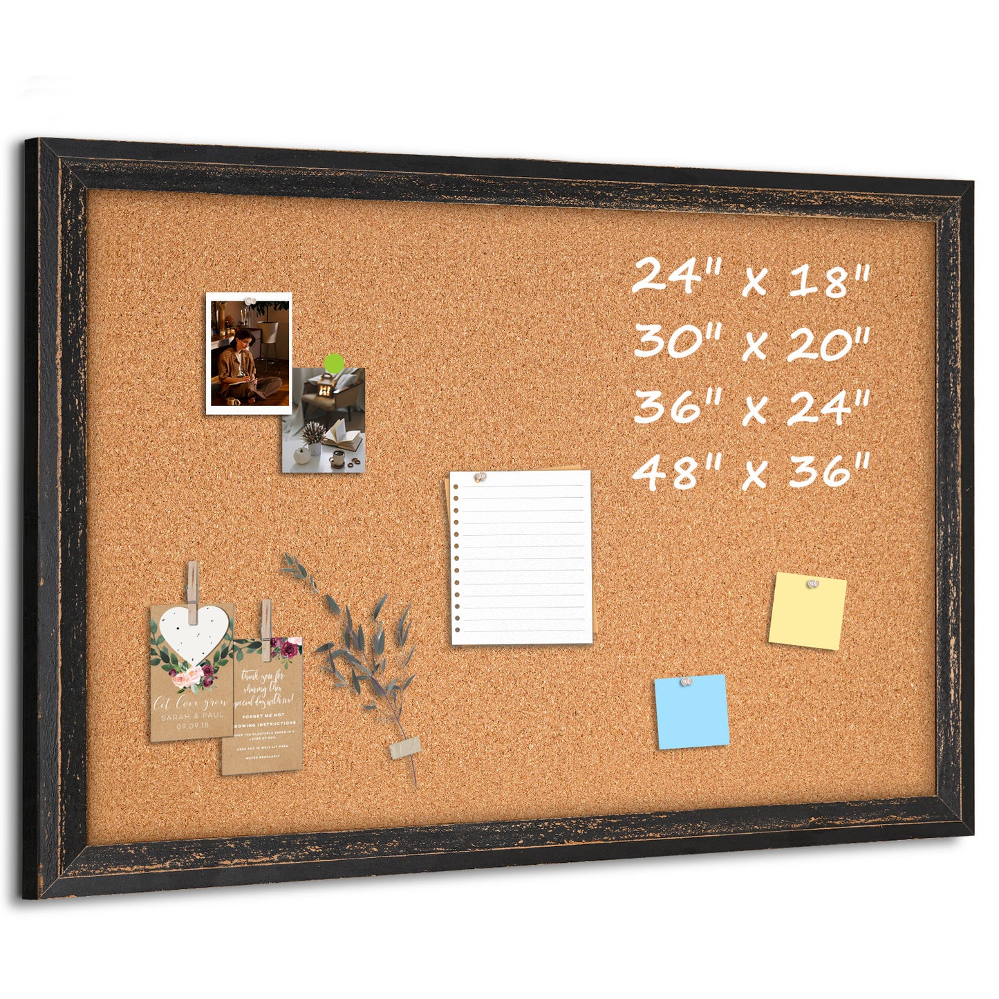 Bulletin Board-Cork Board-MDF Black frame cork board