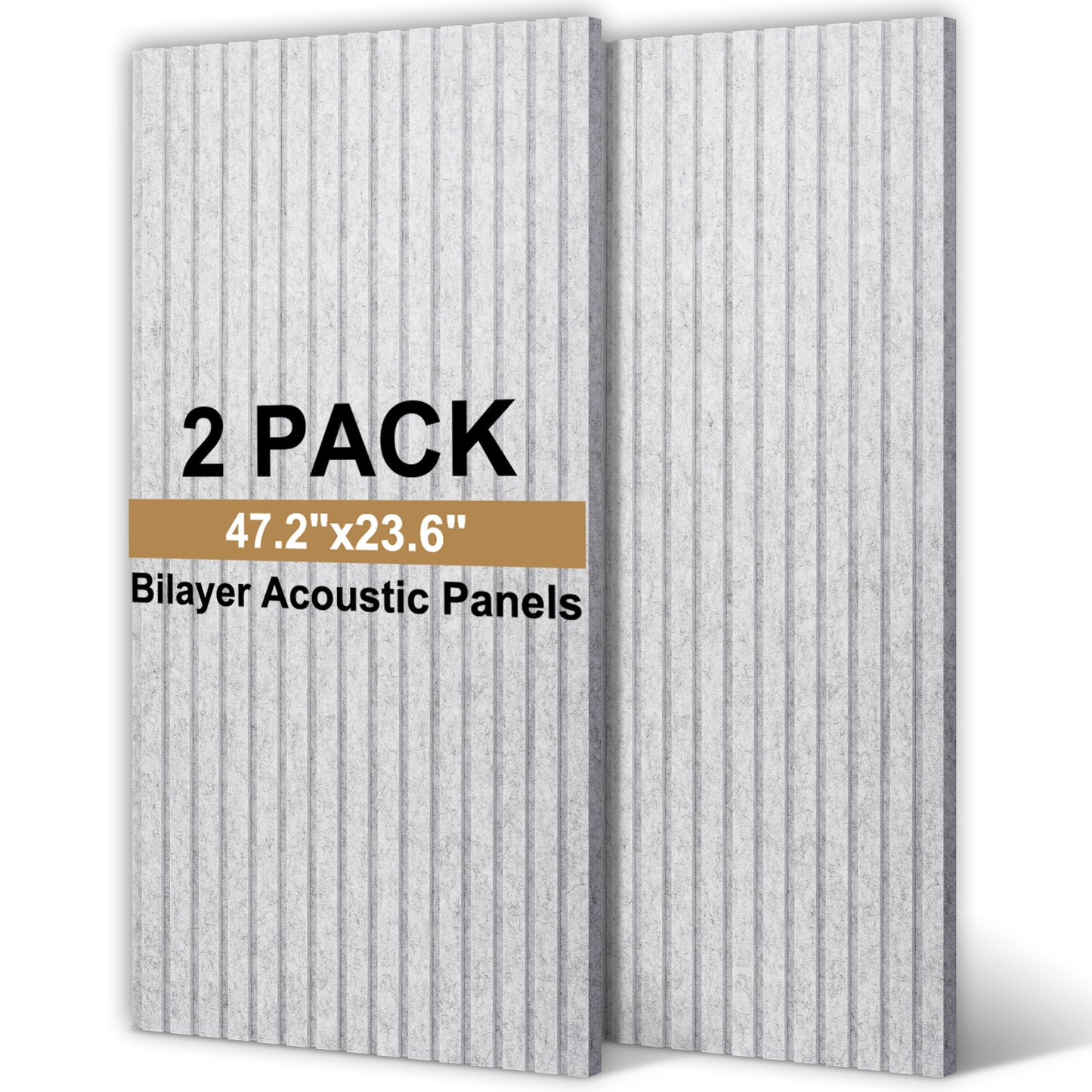 Slat Acoustic Panels Acoustic Panels, Decorative Sound Proof Felt Panels, Slat Wall Panels for Wall Decor Sound Absorbing Panel, Grey