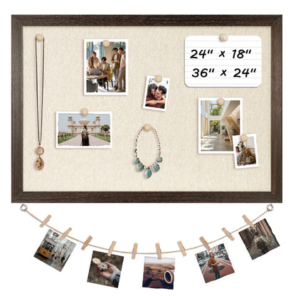Double-sided Linen-Covered Pink Cork Bulletin Board, 24 "x 36" Large Poster Board
