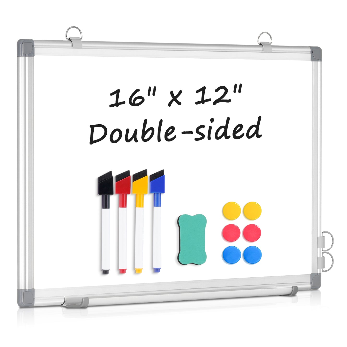 White Board 16" x 12" Magnetic Dry Erase Board for Wall & Desk