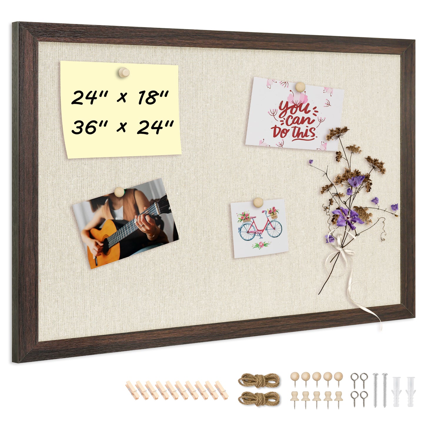 Double-sided Linen-Covered Pink Cork Bulletin Board, 24 "x 36" Large Poster Board