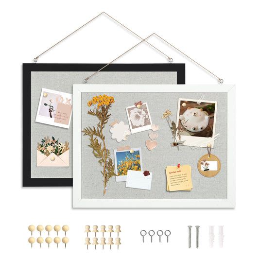 Bulletin Cork Boards with Linen 2-Pack 16"x12" Cork Board for Wall