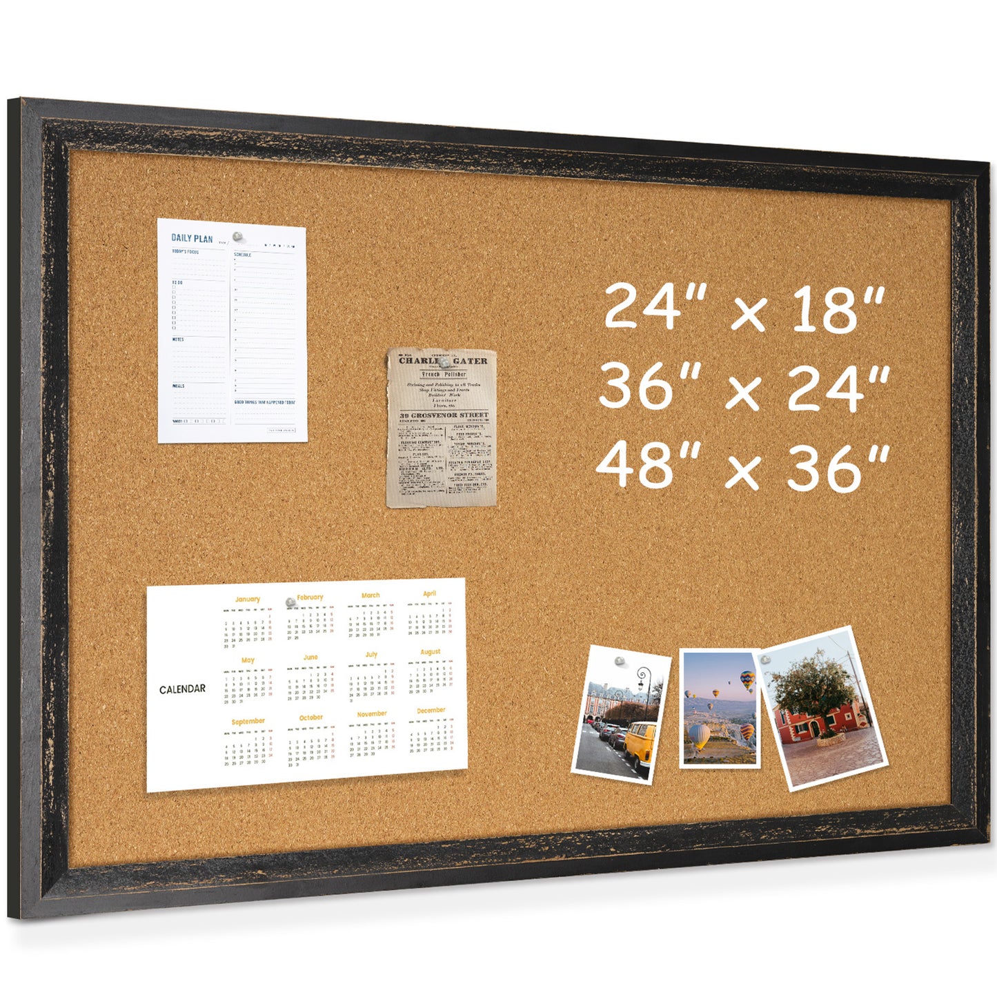 Bulletin Board-Cork Board-MDF Black frame cork board