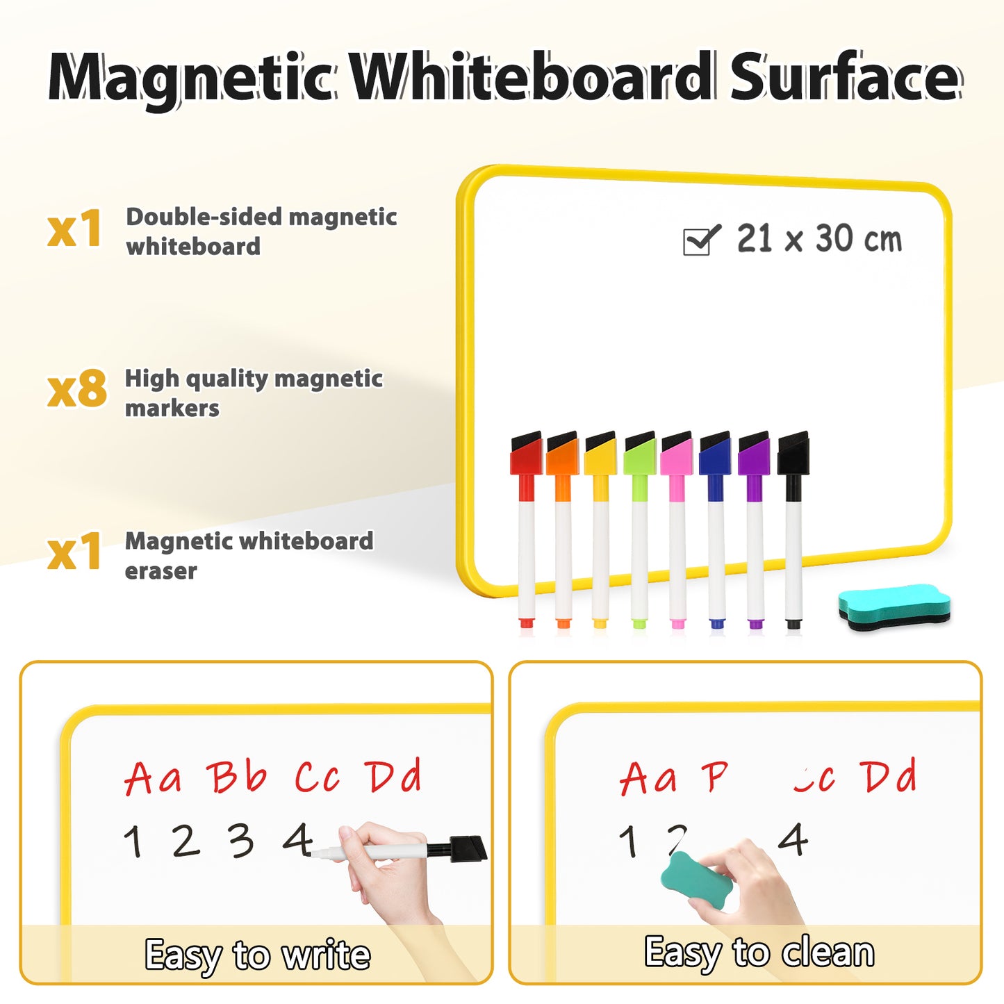 Writing Board Handheld Whiteboard 12"x8" Small White Board