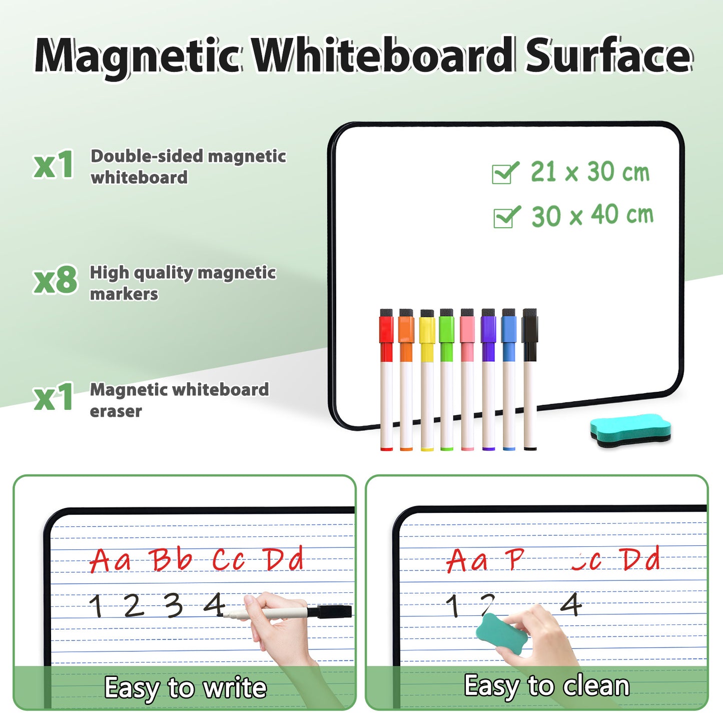 Dry Erase White Board  Portable and Double Sided Whiteboard for Drawing Writing