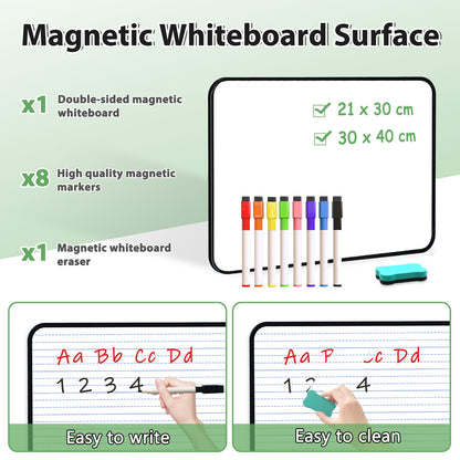Dry Erase White Board  Portable and Double Sided Whiteboard for Drawing Writing