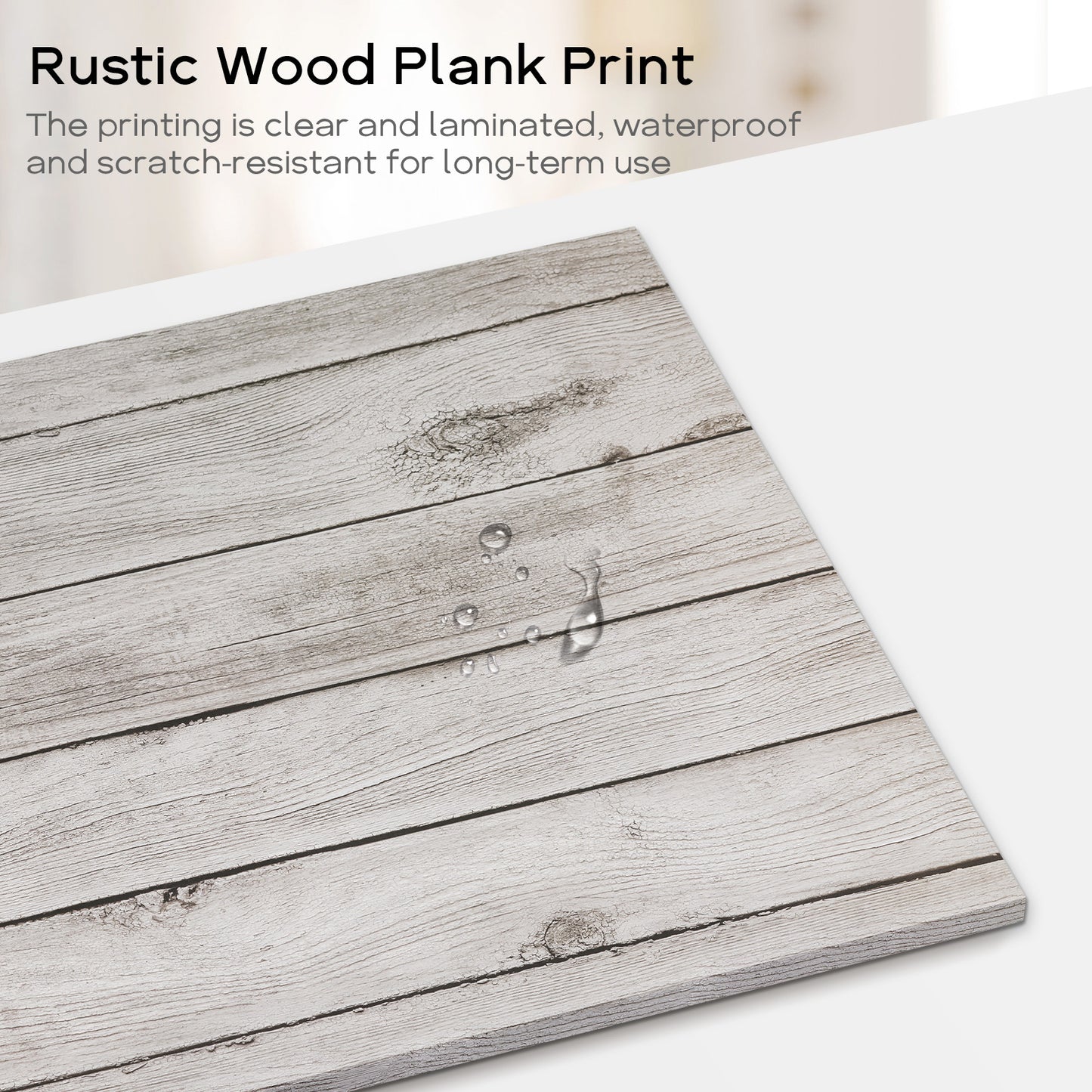 Magnetic Boards for Wall 18"x24" Wooden Planks Print Decorative White Board Magnetic Dry Erase Board, Grey Wooden Planks