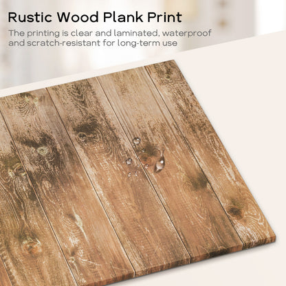 Magnetic Boards for Wall Dry Erase Board 18 x 24 inches Decorative White Board for Wall with Design Brown Wooden Planks