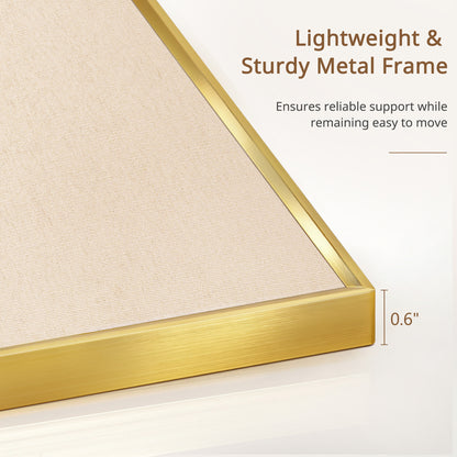 Bulletin Board with Linen Cork Board for Wall Poster Board, Beige