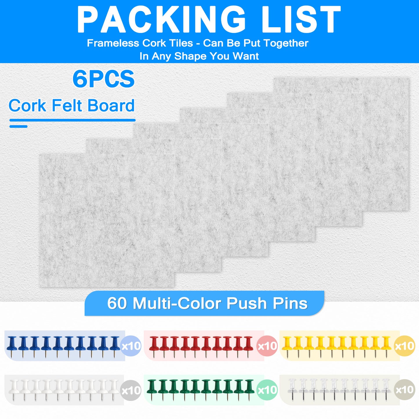 Bulletin Board-Felt Board-felt Cork Board Felt Board Tiles for Wall