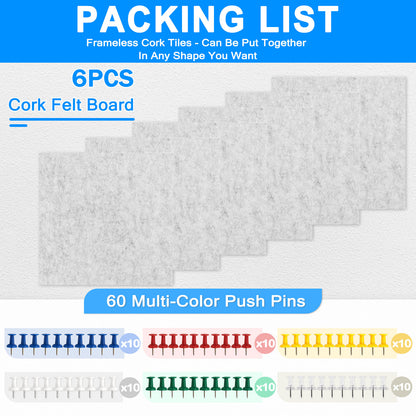 Bulletin Board-Felt Board-felt Cork Board Felt Board Tiles for Wall