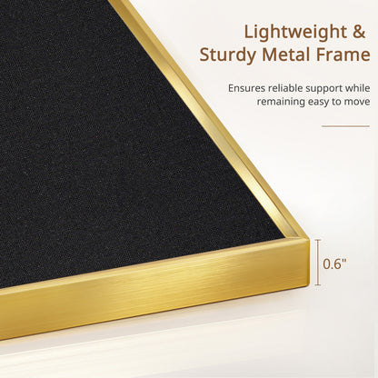 Bulletin Board with Linen Cork Board for Wall Poster Board, Black