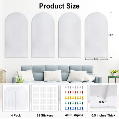 Felt Bulletin Board Push Pin Board Large Decorative Cork Boards for Walls Arch Decor Poster Board for Wall