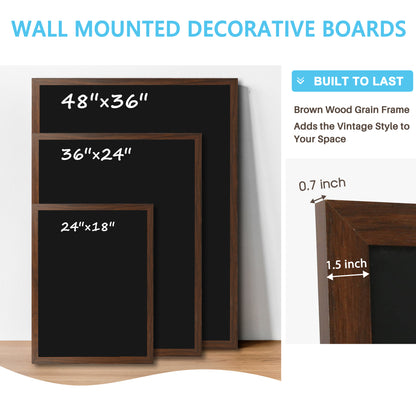 Chalkboard for Wall, Magnetic  Large Chalk Board Menu Board for Kitchen, 2 Markers 8 Magnets