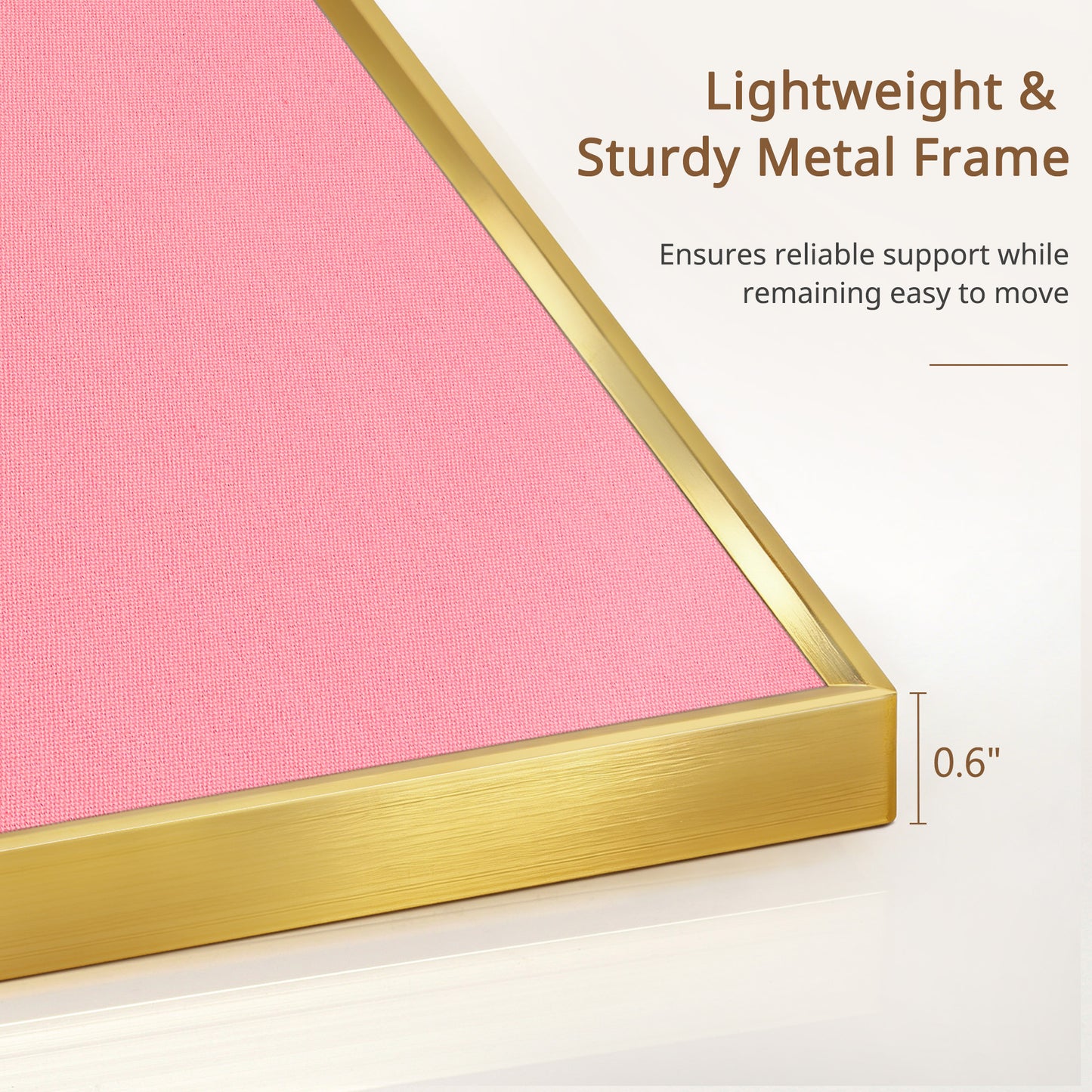 Bulletin Board with Linen Cork Board for Wall Poster Board, Pink