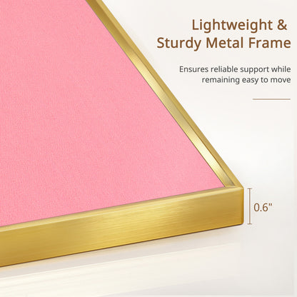 Bulletin Board with Linen Cork Board for Wall Poster Board, Pink