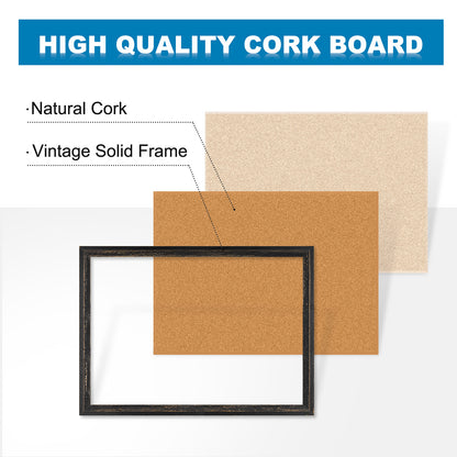 Bulletin Board-Cork Board-MDF Black frame cork board