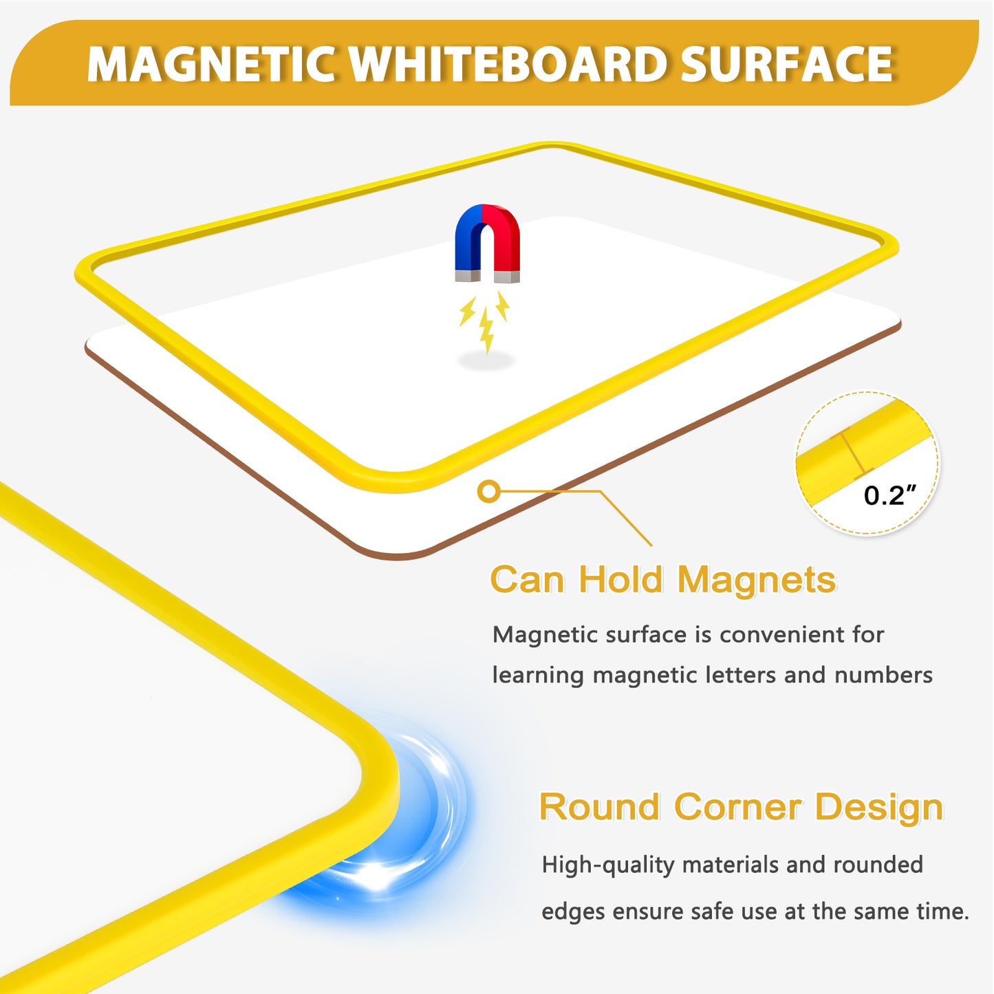 Writing Board Handheld Whiteboard 12"x8" Small White Board