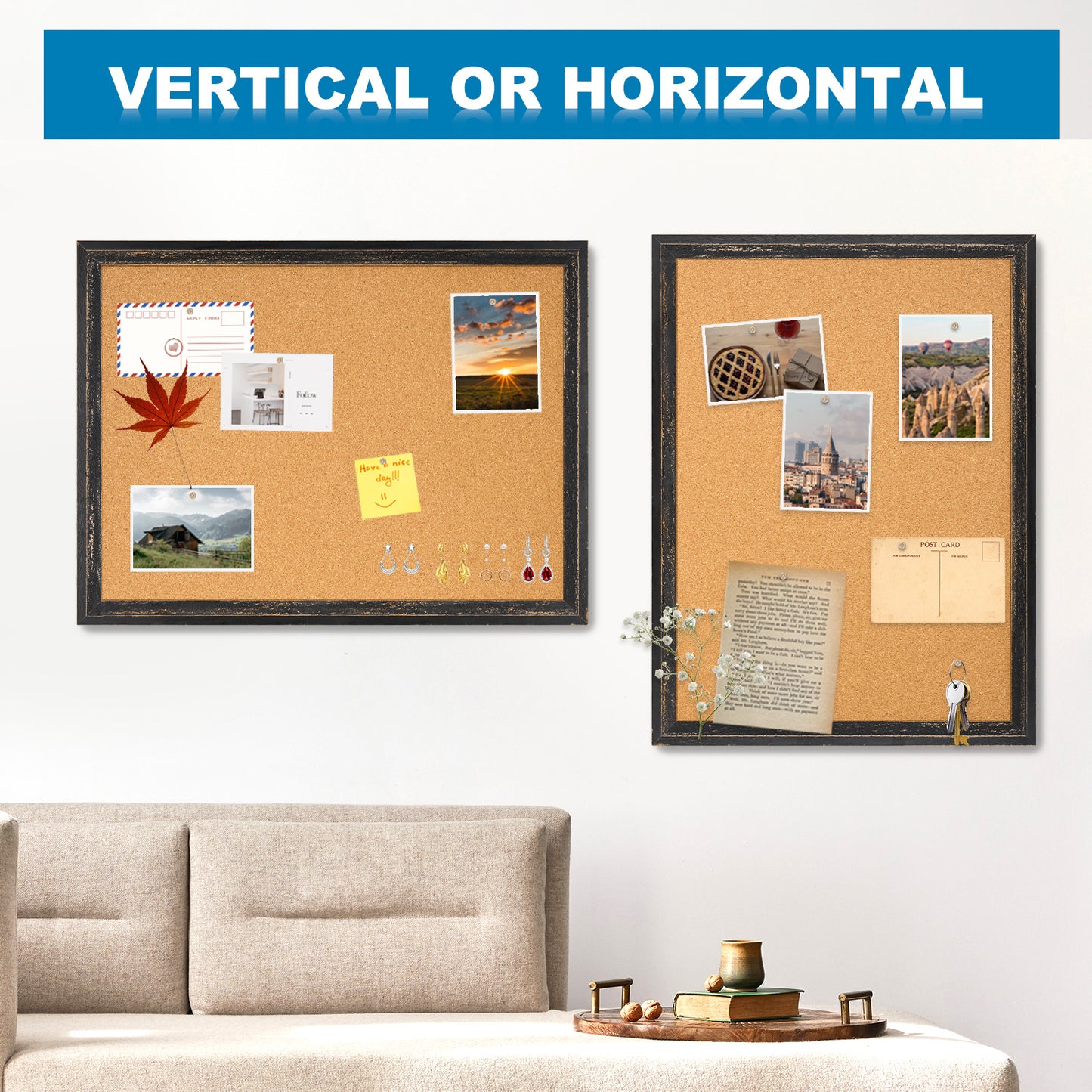 Bulletin Board-Cork Board-MDF Black frame cork board