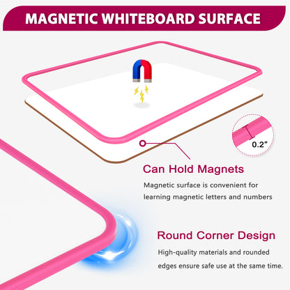 Writing Board Handheld Whiteboard 12"x8" Small White Board, Pink