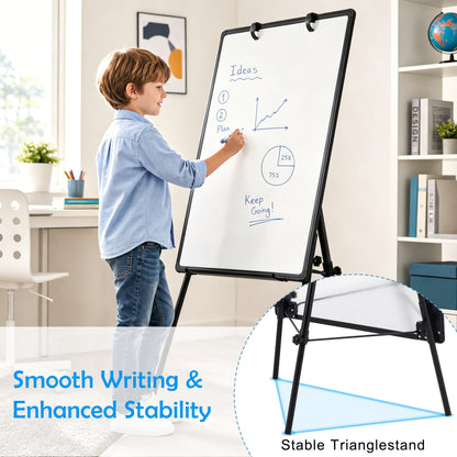 Whiteboard Easel with Stand 36" x 24" Height Adjustable Tripod Stand Portable Magnetic Dry Erase White Board
