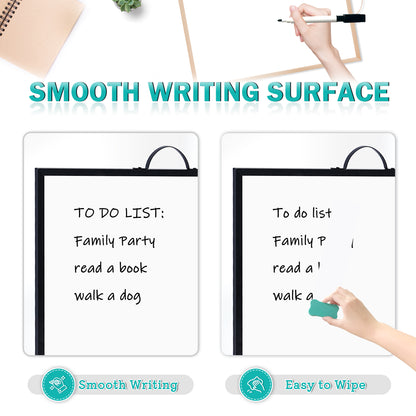 Dry Erase White Board for Wall, 12" x 16" Small Magnetic Portable Double-Sided Whiteboard