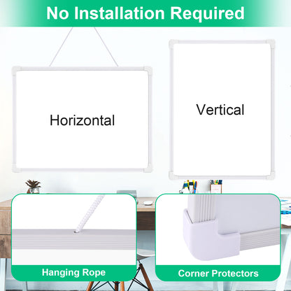 Magnetic White Board Dry Erase 16" x 12" Hanging Sign Portable Writing Dry Erase Whiteboard