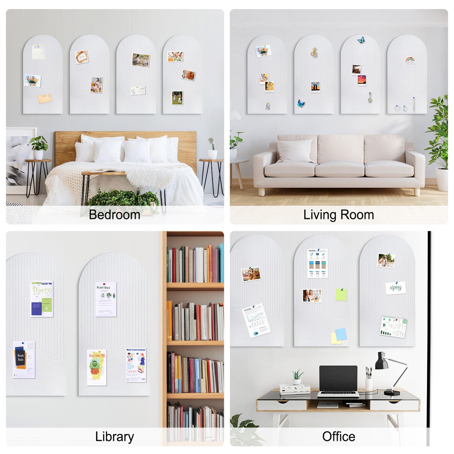 Felt Bulletin Board Push Pin Board Large Decorative Cork Boards for Walls Arch Decor Poster Board for Wall