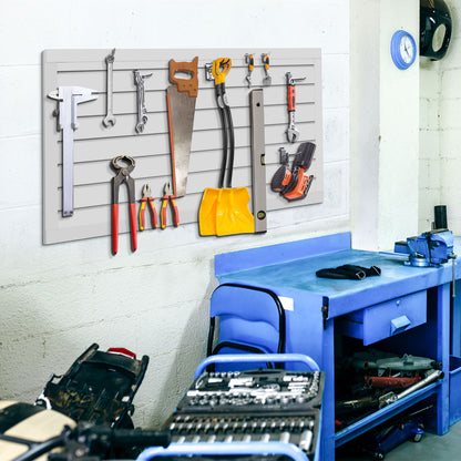 Slatwall Panels 4 ft x 2 ft Horizontal PVC Slatwall Easy Organizer Panels