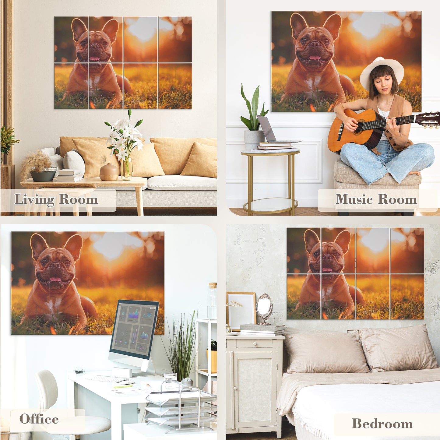 8 Pack Wall Art Acoustic Panels, 48x32 Inches Acoustic Treatment Panels Sound Absorbing Panels
