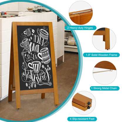 Wooden Sandwich Board Signs Outdoor A Frame Chalkboard Sign