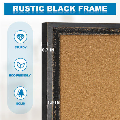 Bulletin Board-Cork Board-MDF Black frame cork board