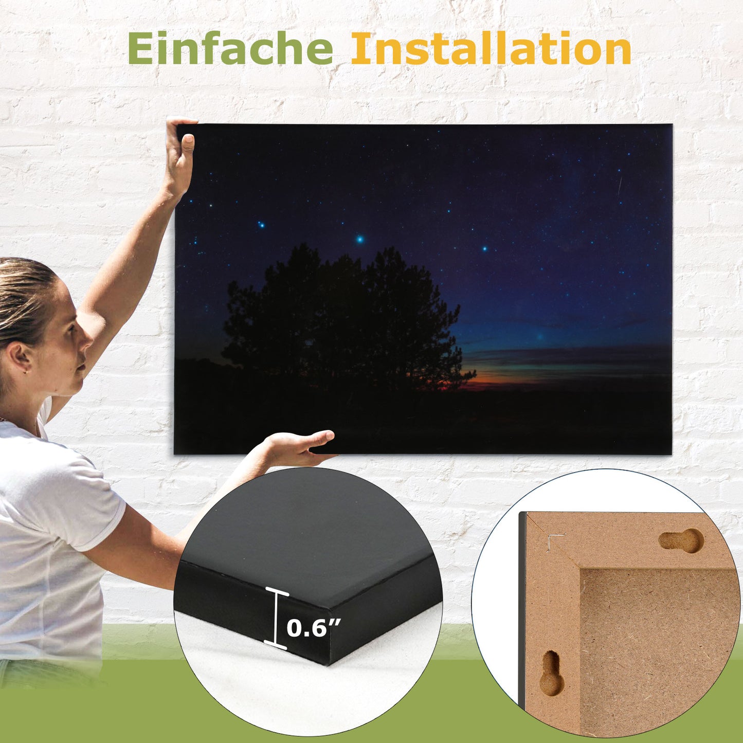 Magnetic Whiteboard Dry Erase White Board Decorative White Board for Wall with Starry Sky Pattern Design