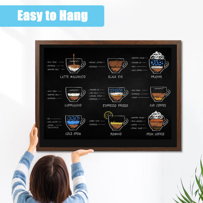 Chalkboard for Wall, Magnetic  Large Chalk Board Menu Board for Kitchen, 2 Markers 8 Magnets