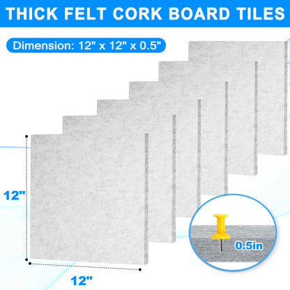 Bulletin Board-Felt Board-felt Cork Board Felt Board Tiles for Wall