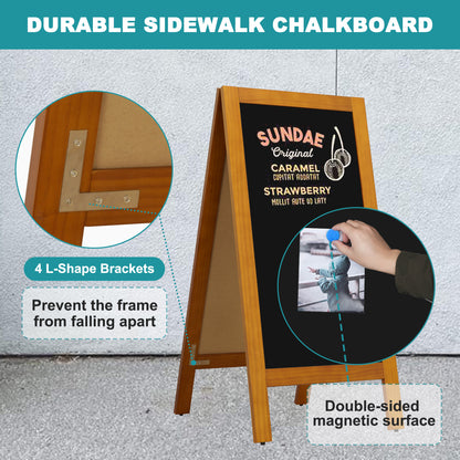 Wooden Sandwich Board Signs Outdoor A Frame Chalkboard Sign