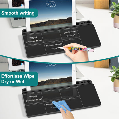 Calendar Whiteboard Desktop Glass Whiteboard with Storage Desk Board Buddy Desk Dry Erase Board