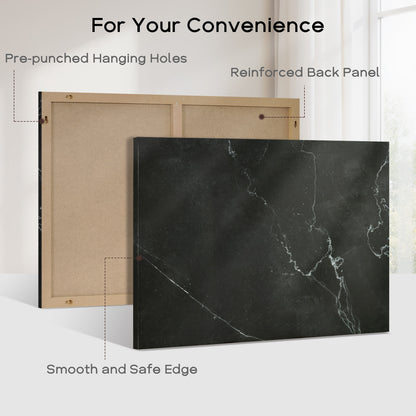 Magnetic Boards for Wall 18"x24" Black Marble Decorative White Board Magnetic Dry Erase Board