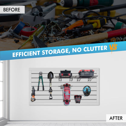 Slatwall Panels 4 ft x 2 ft Horizontal PVC Slatwall Easy Organizer Panels