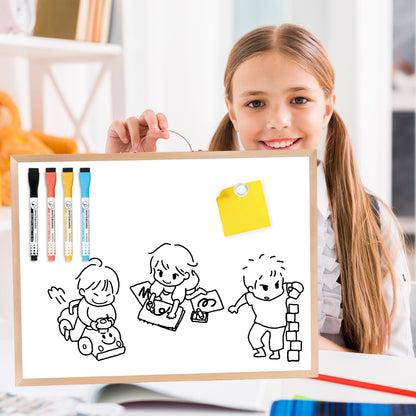 Magnetic Monthly Calendar Whiteboard, 16'' x 12'' Double Sided Dry Erase Calendar for Wall Office Home, Small Portable White Board Calendar